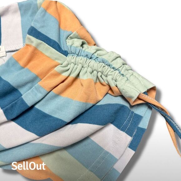 Full Circle Trends Women's Striped Outfit Size L Off-Shoulder High-Waist Set - Picture 5 of 9